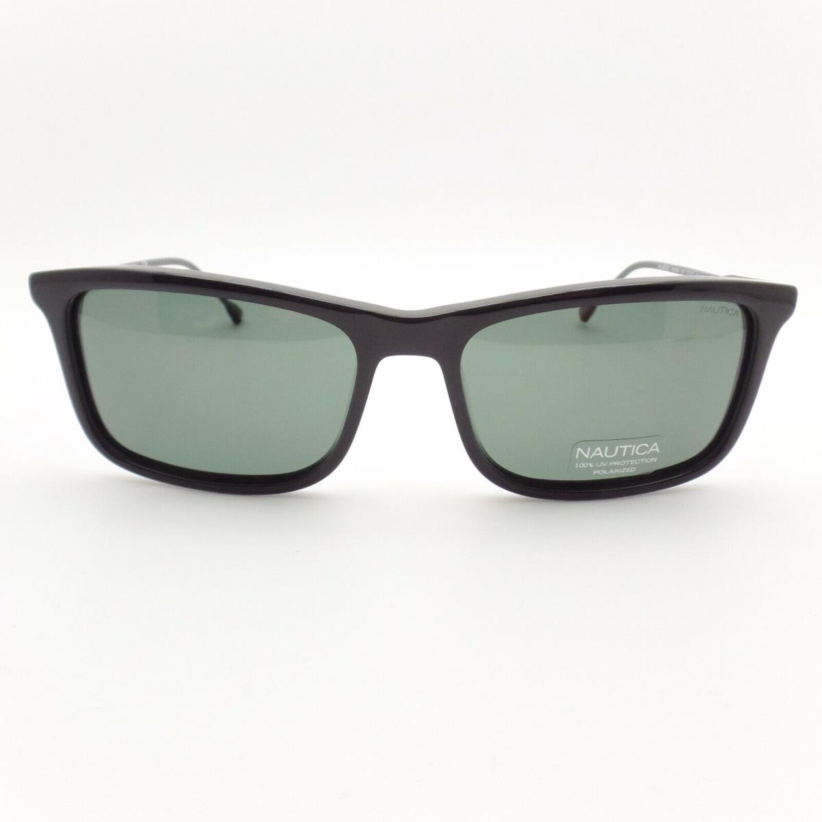 Nautica N6239S 001 Black Green Polarized Sunglasses