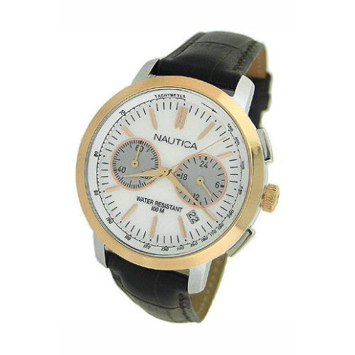 Nautica Chronograph Leather 100M Ladies Watch N19580M