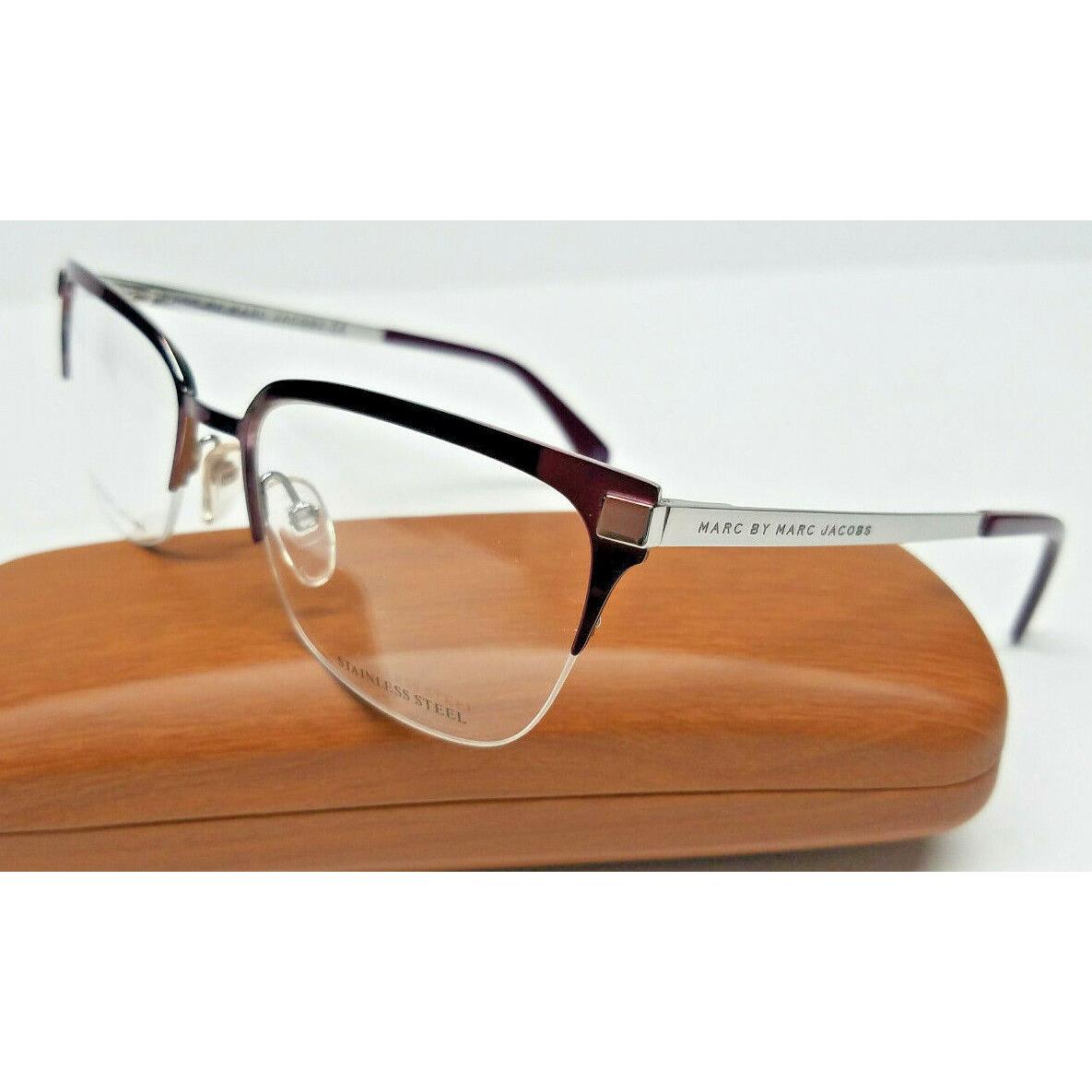 Marc Jacobs Eyeglass Frames MMJ658 MV1 Magenta Red Silver 53-18-140 mm