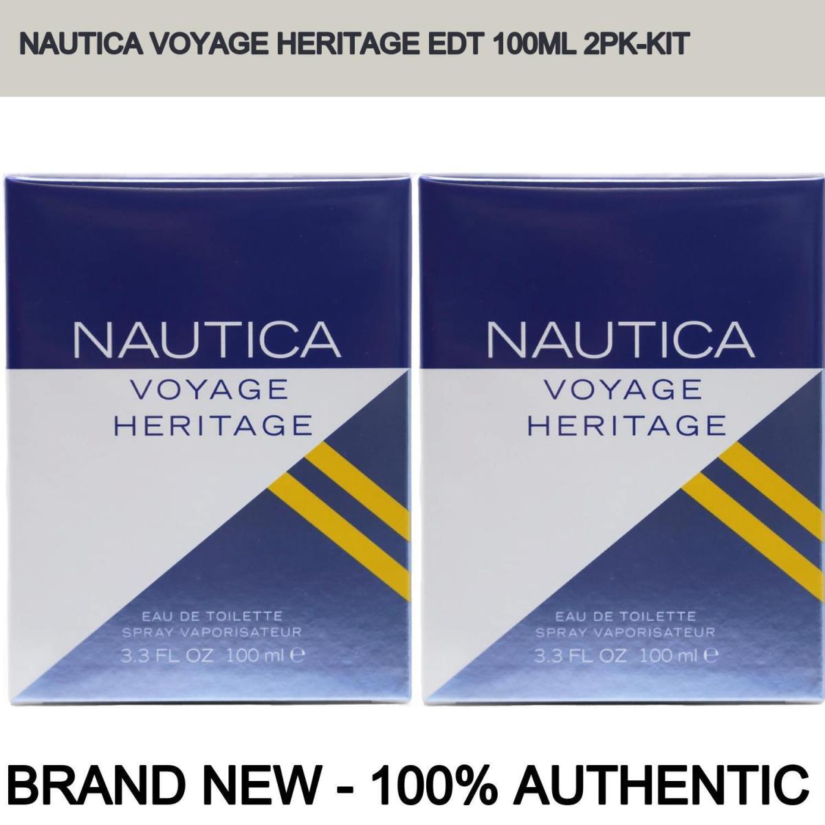 Nautica Voyage Heritage Men`s 3.4 oz Edt Spray 2-Pack