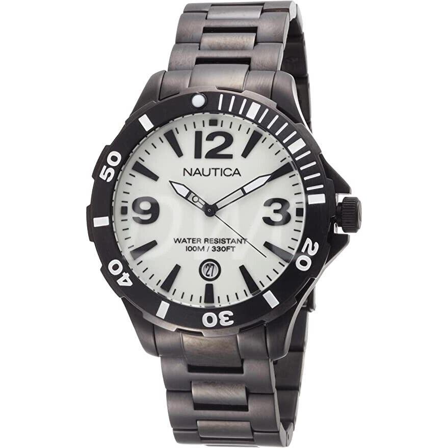 Nautica Stainless Steel 100M Mens Diver Watch N17572G