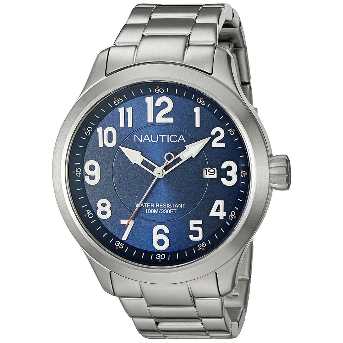 Nautica NAD12524G Ncc 01 Blue Dial Stainless Steel Men`s Watch