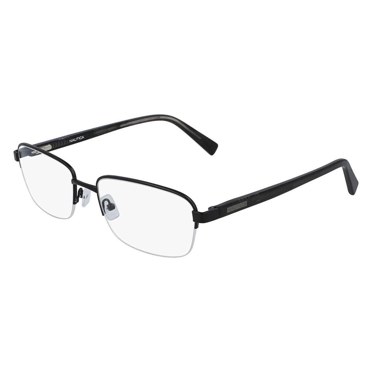 Nautica N7301 005 Black Eyeglasses 57mm with Nautica Case - Satin Black, Frame: Black, Manufacturer: 005