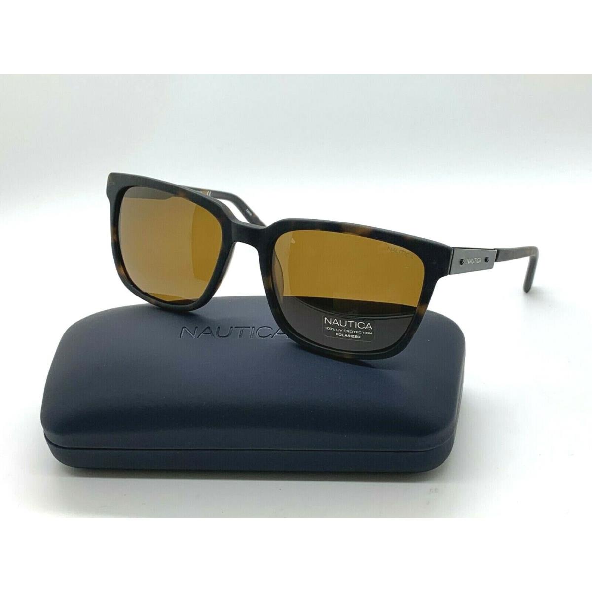 Nautica N6227S 215 Matte Dark Tortoise 56-18-140MM Polarized Sunglasses /case