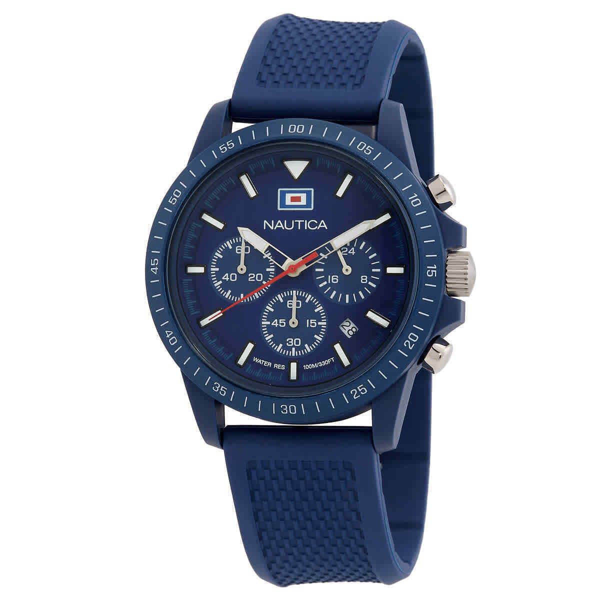 Nautica One Chronograph Quartz Blue Dial Men`s Watch NAPNOF3S7