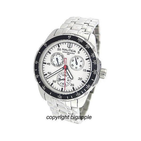 Nautica Multi-function 50 Meter Silver Bracelet Mens Watch N13556G