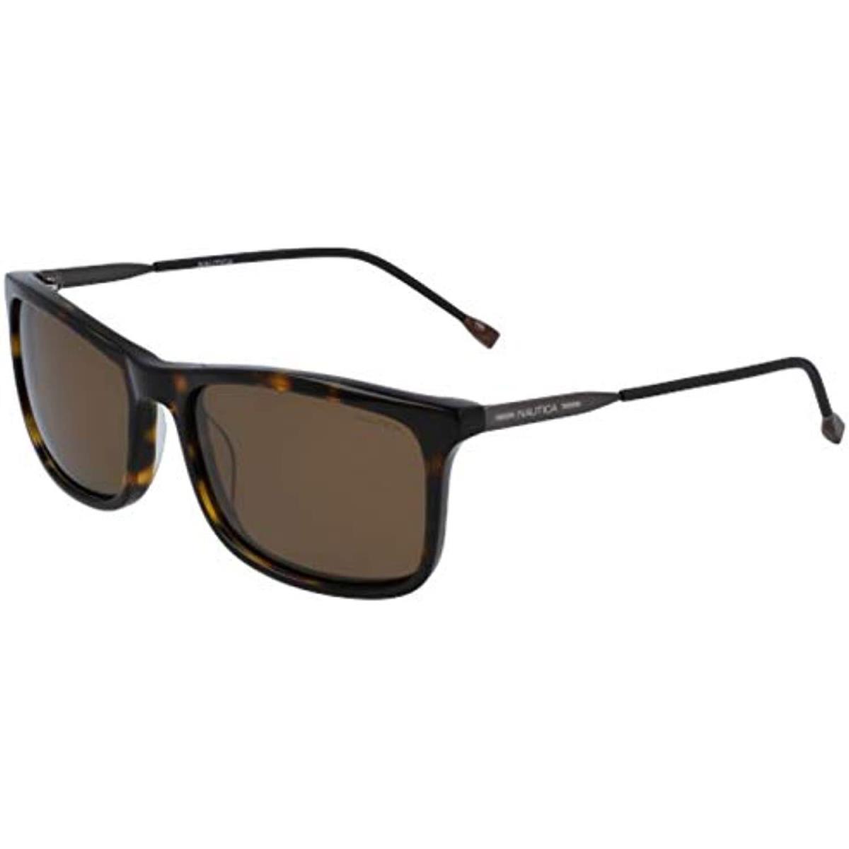 Nautica N6239S 206 Polarized Dark Tortoise Sunglasses with Brown Lenses