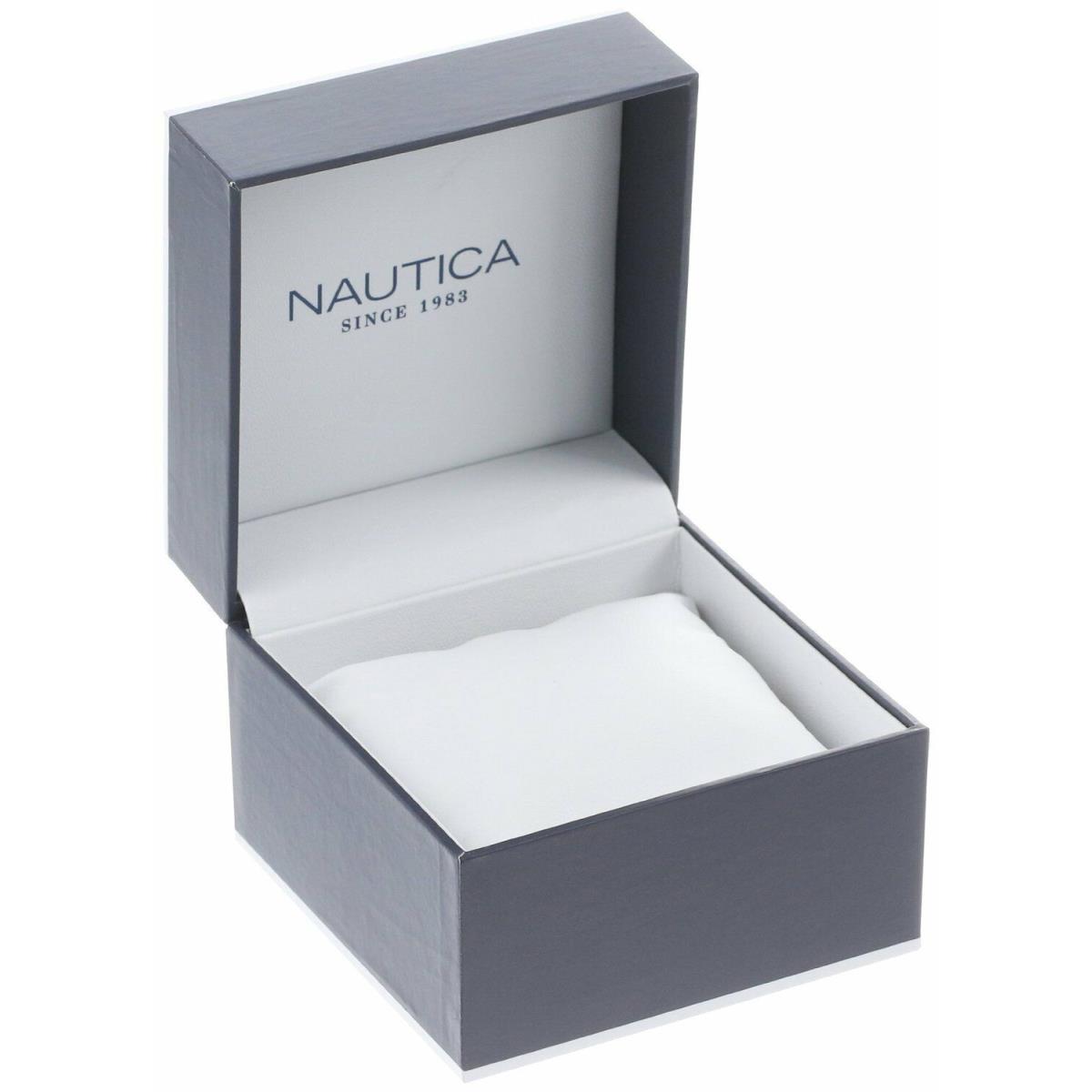 Nautica Men`s N20096G Windjammer Chronograph Tachymeter Black Leather Band