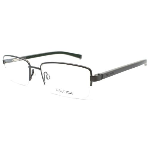 Nautica N7309 030 Men`s Eyeglasses Frames Half-rim 54-18-140 Matte Gunmetal