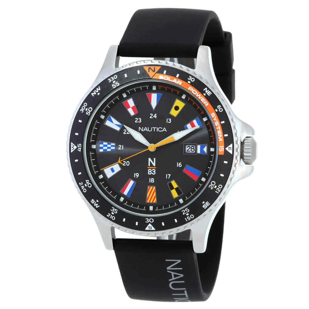 Nautica Cocoa Beach Quartz Black Dial Men`s Watch NAPCBA130