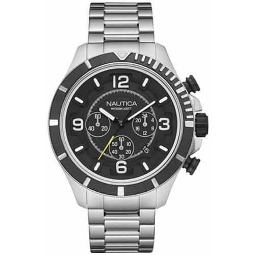 Men`s Nautica Chronograph Stainless Steel Band Watch NAD21506G