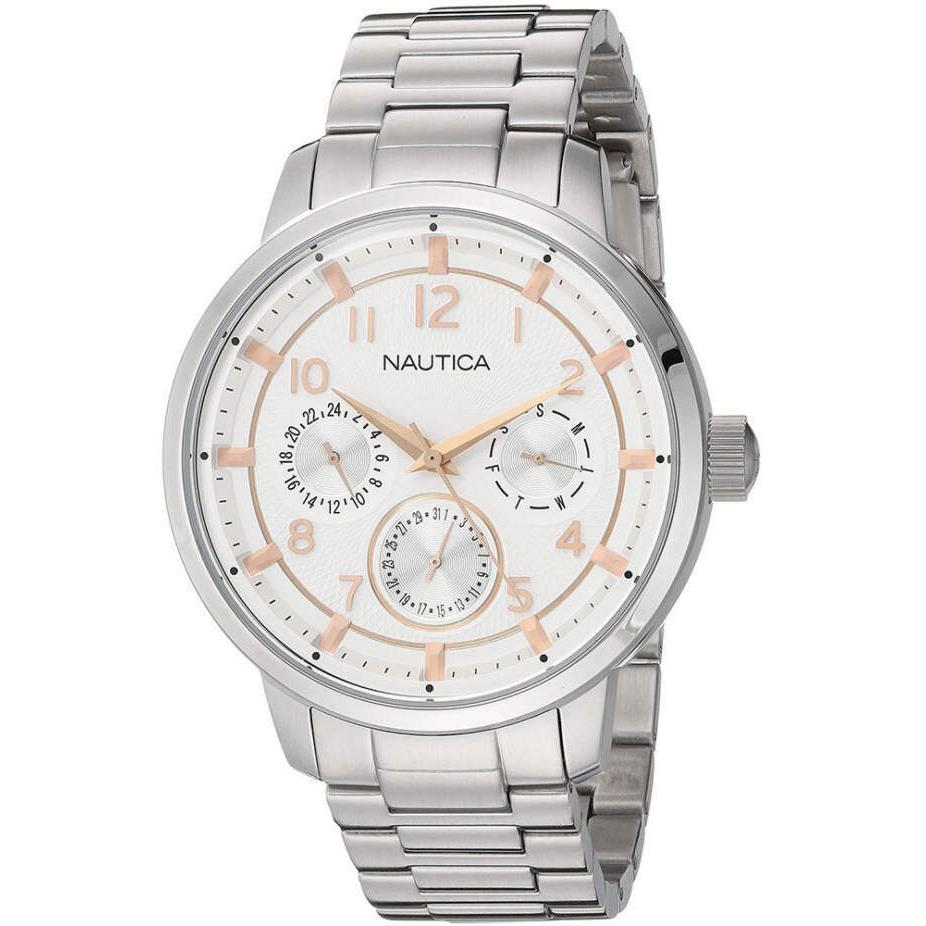 Men`s Nautica Stainless Steel 44mm Watch NAD16554G