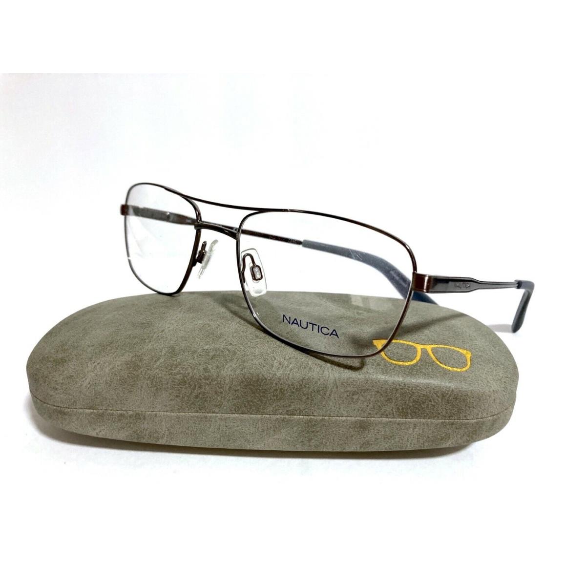 Nautica N7260 027 Gunmetal Eyeglasses Metal RX 57-19-140