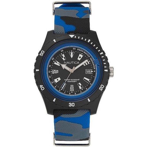 Men`s Nautica Surfside 46mm Silicone Band Watch NAPSRF009