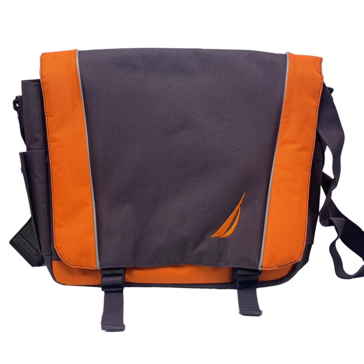 Nautica Spinnaker Grey Orange Luggage Bag Computer Messenger School Unisex