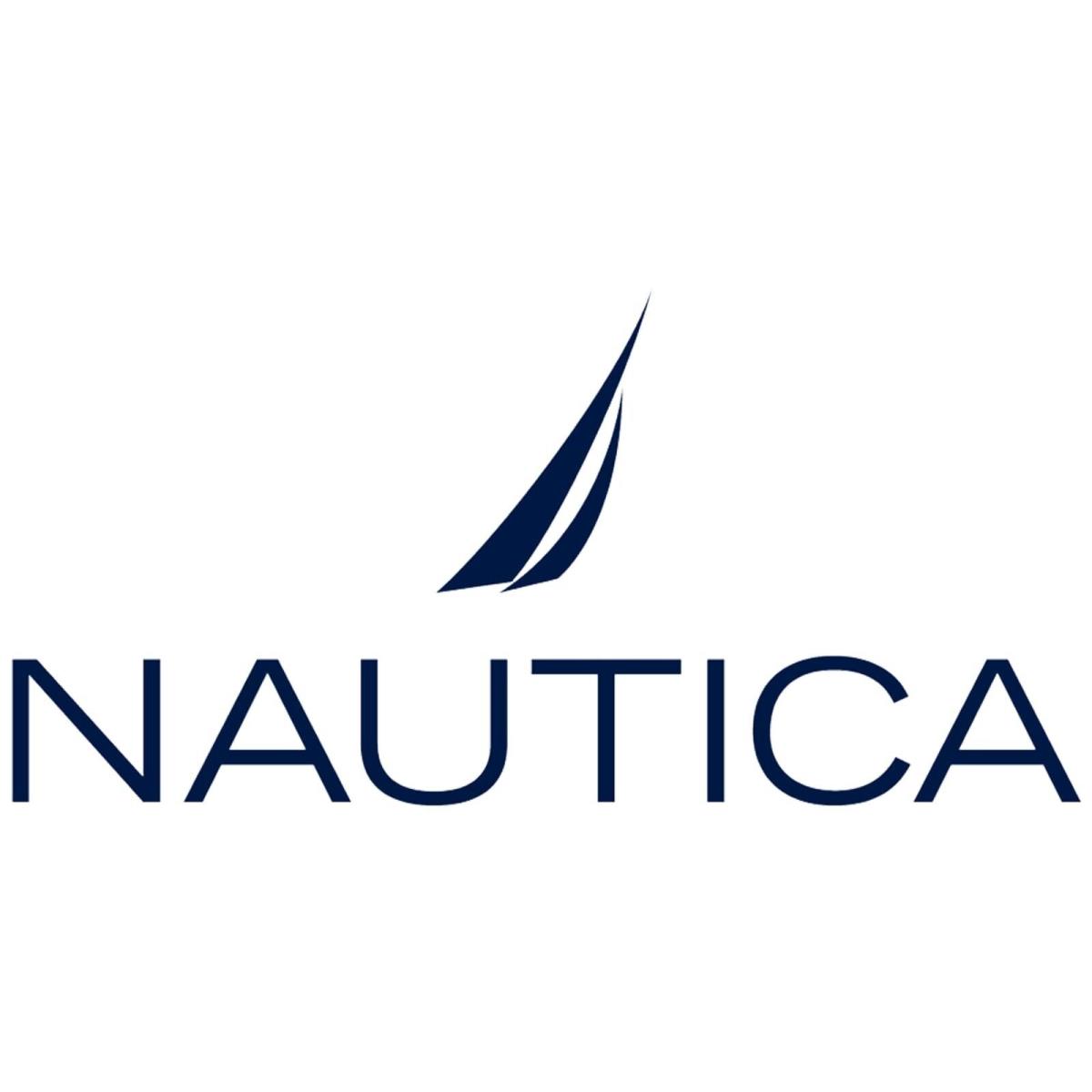 Nautica 25in Black Red Striped Logo Hardcase Expandable 8 Wheel Spinner