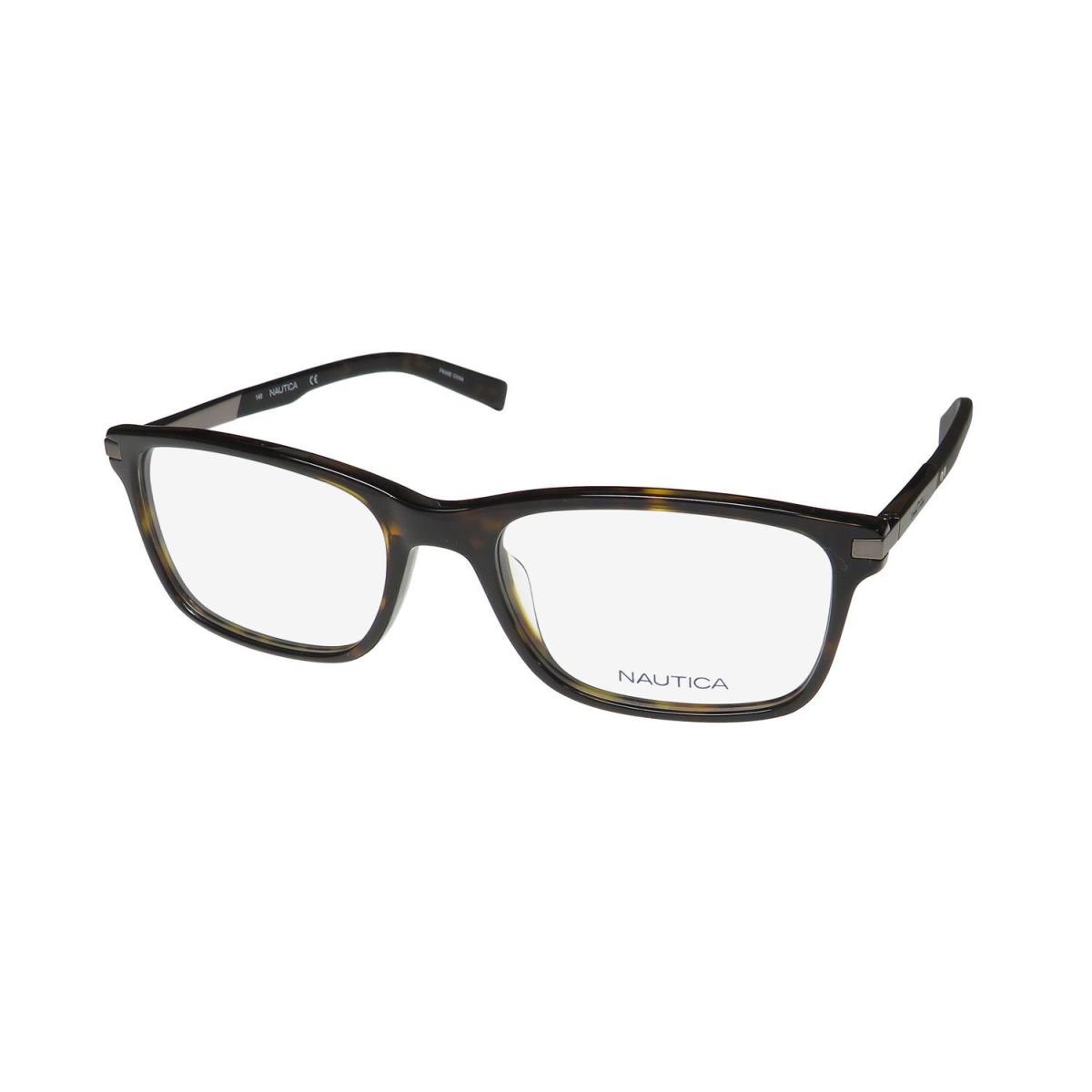 Nautica N8131 Eyewear 56-19-140 206 Full-rim Rectangular Plastic Tortoise