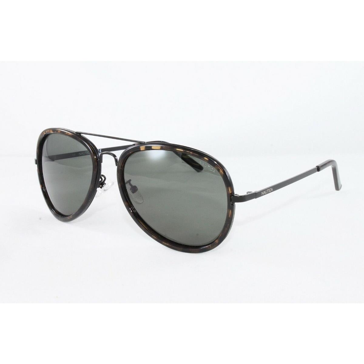 Nautica Men`s Aviator Polarized Sunglasses N4612SP 005 Matte Black 58mm