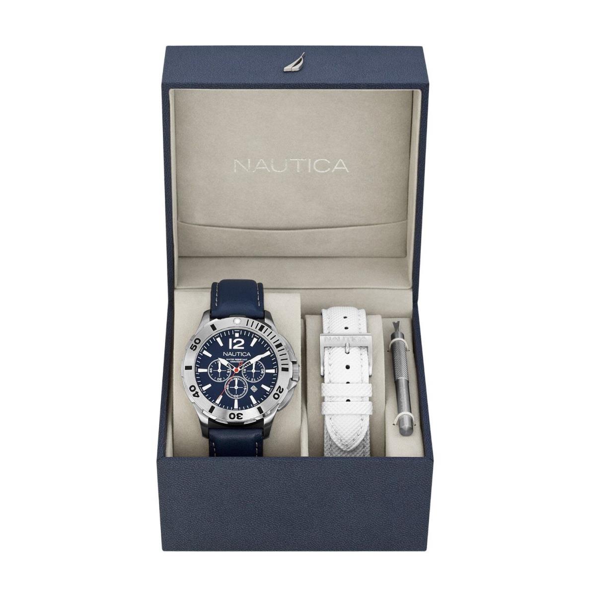 Nautica Men`s Bfd 101 Sporty Box Set Watch N21527G