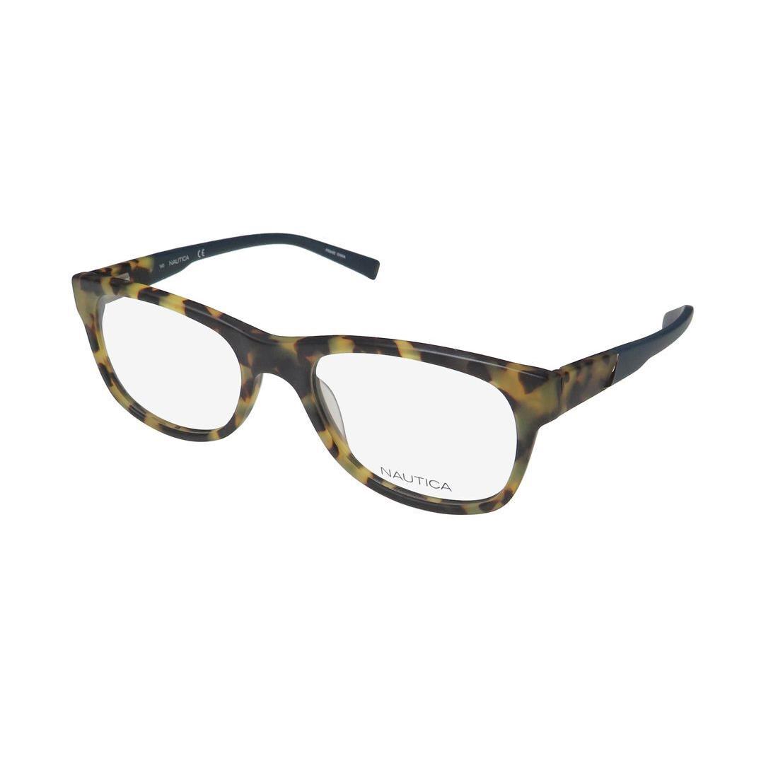 Nautica 8114 Eyeglasses 54-19-140 Tortoise Mens Plastic Rectangular Full-rim