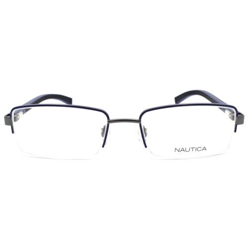 Nautica N7309 420 Men`s Eyeglasses Frames Half-rim 54-18-140 Matte Navy