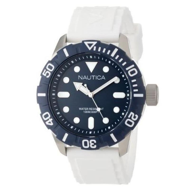 Nautica Men`s N11601G Nsr 100 Classic Analog with Enamel Bezel Watch