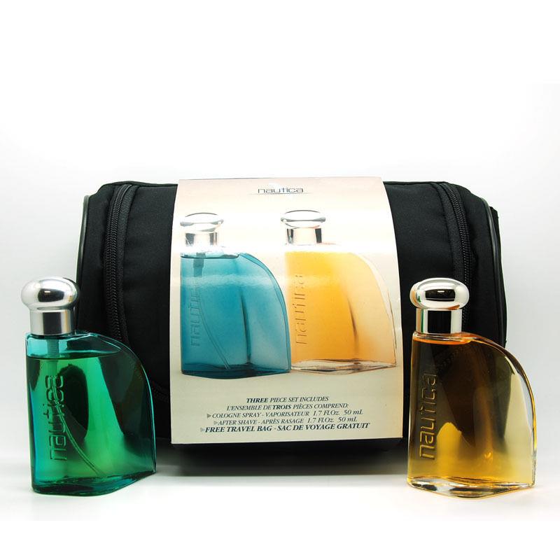 Nautica Classic Gift Set For Men 1.7 oz Cologne + 1.7 oz Aftershave + Bag