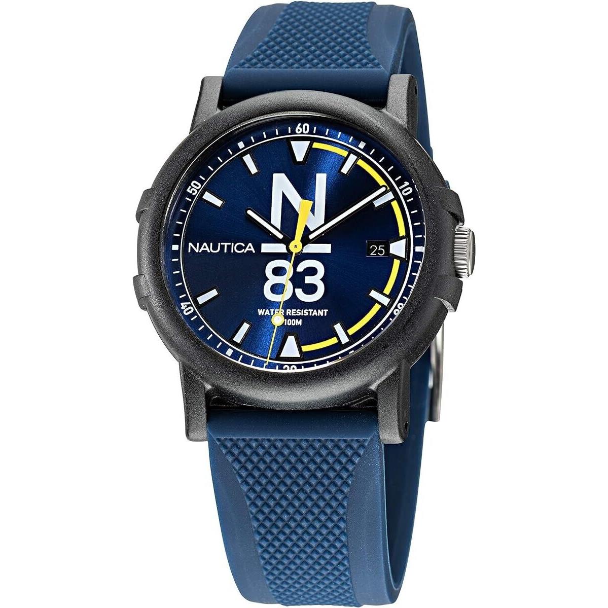 Nautica N83 Men`s Watch NAPEPS101 Blue Silicone Strap