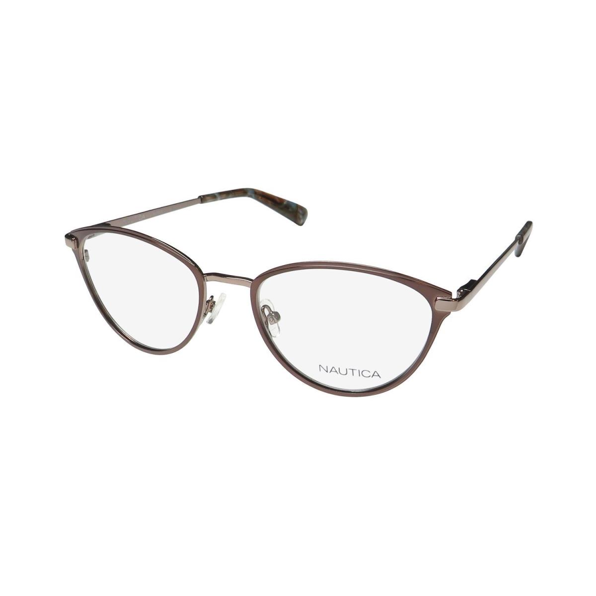 Nautica NLO5010 Glasses Womens 51-18-140 Designer Brown Metal Plastic 200