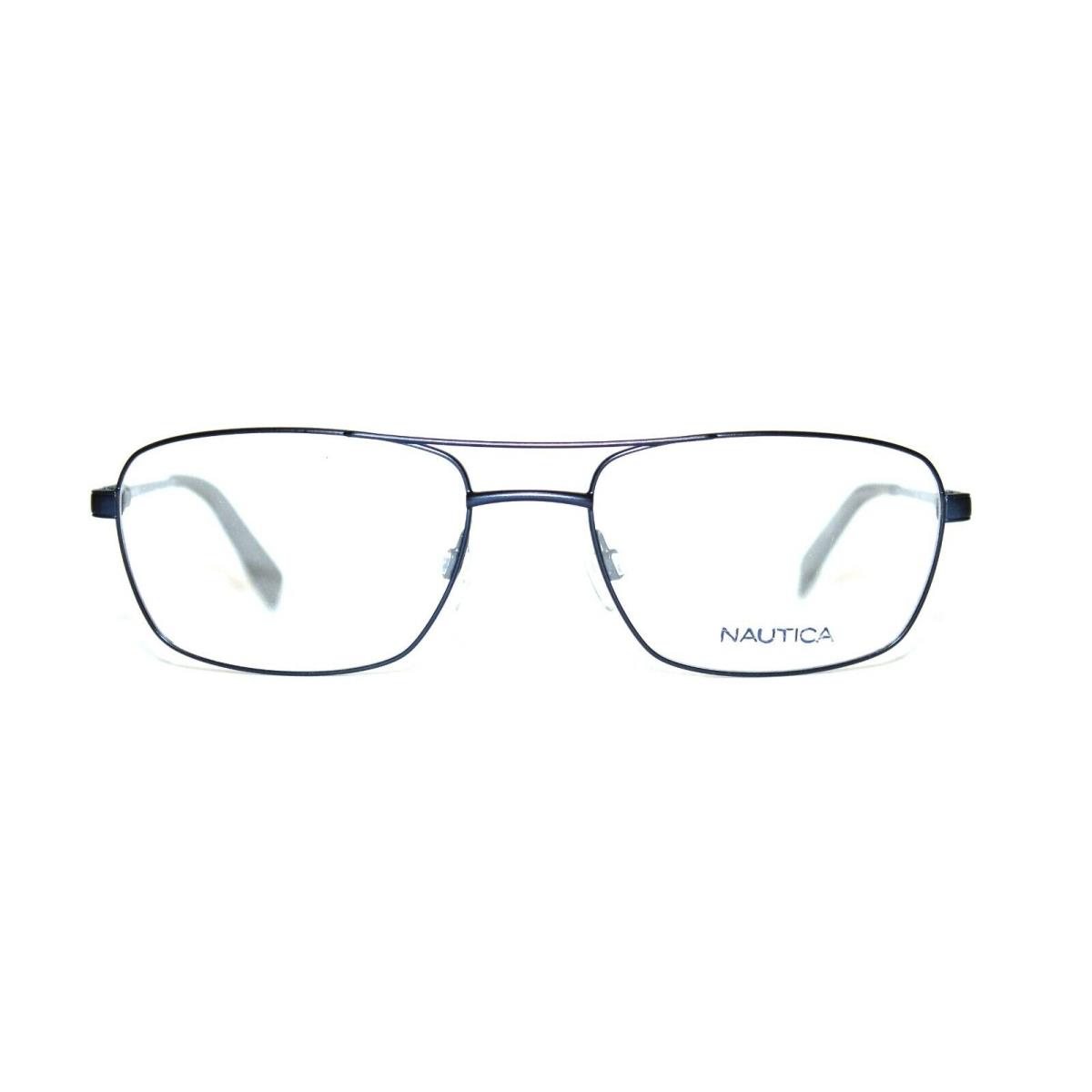 Nautica N7260 317 Navy Blue Eyeglasses Metal RX 57-19-140 MM