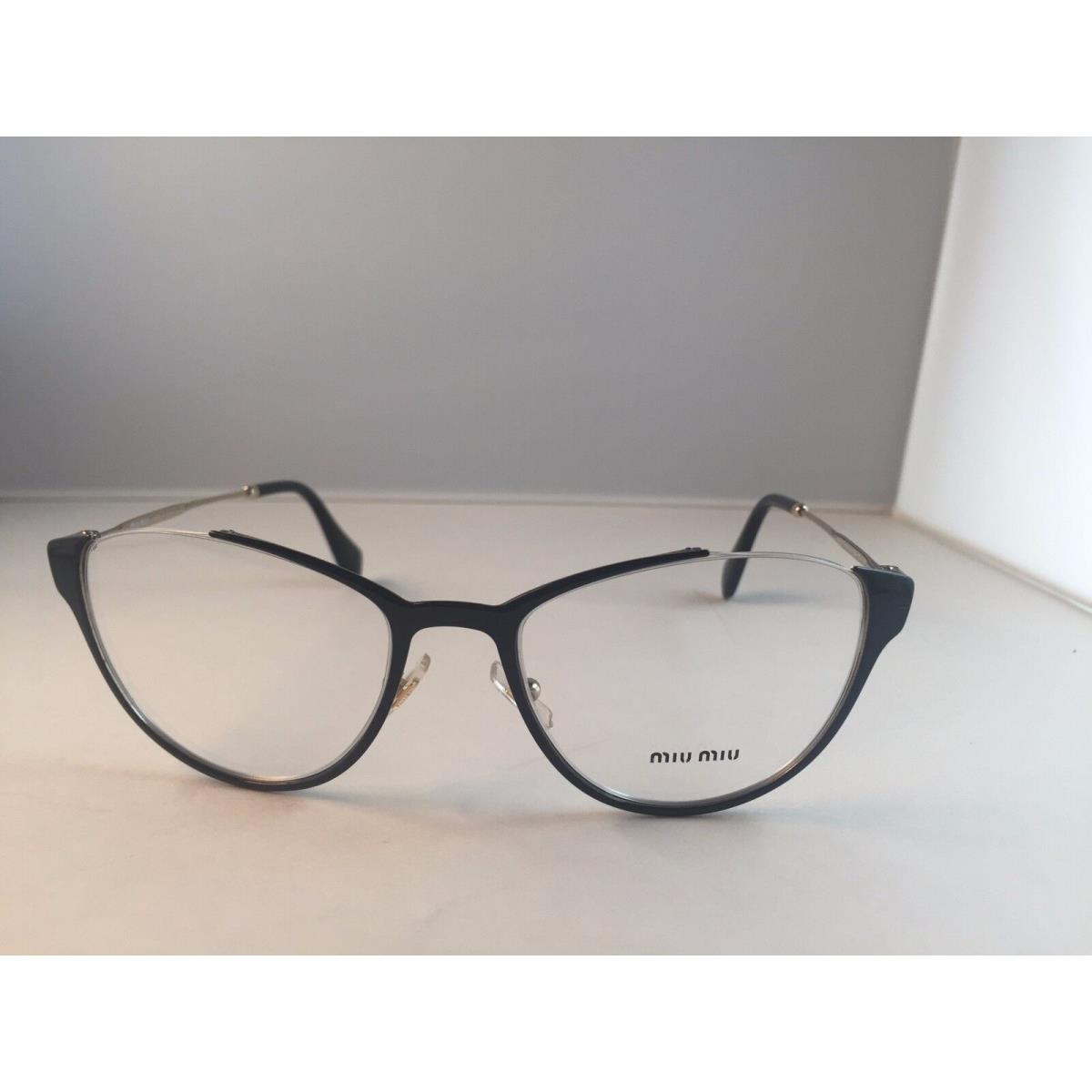 Miu Miu Vmu 51O Eyeglasses QE3 1O1 Black and Gold w Case 53-19-140