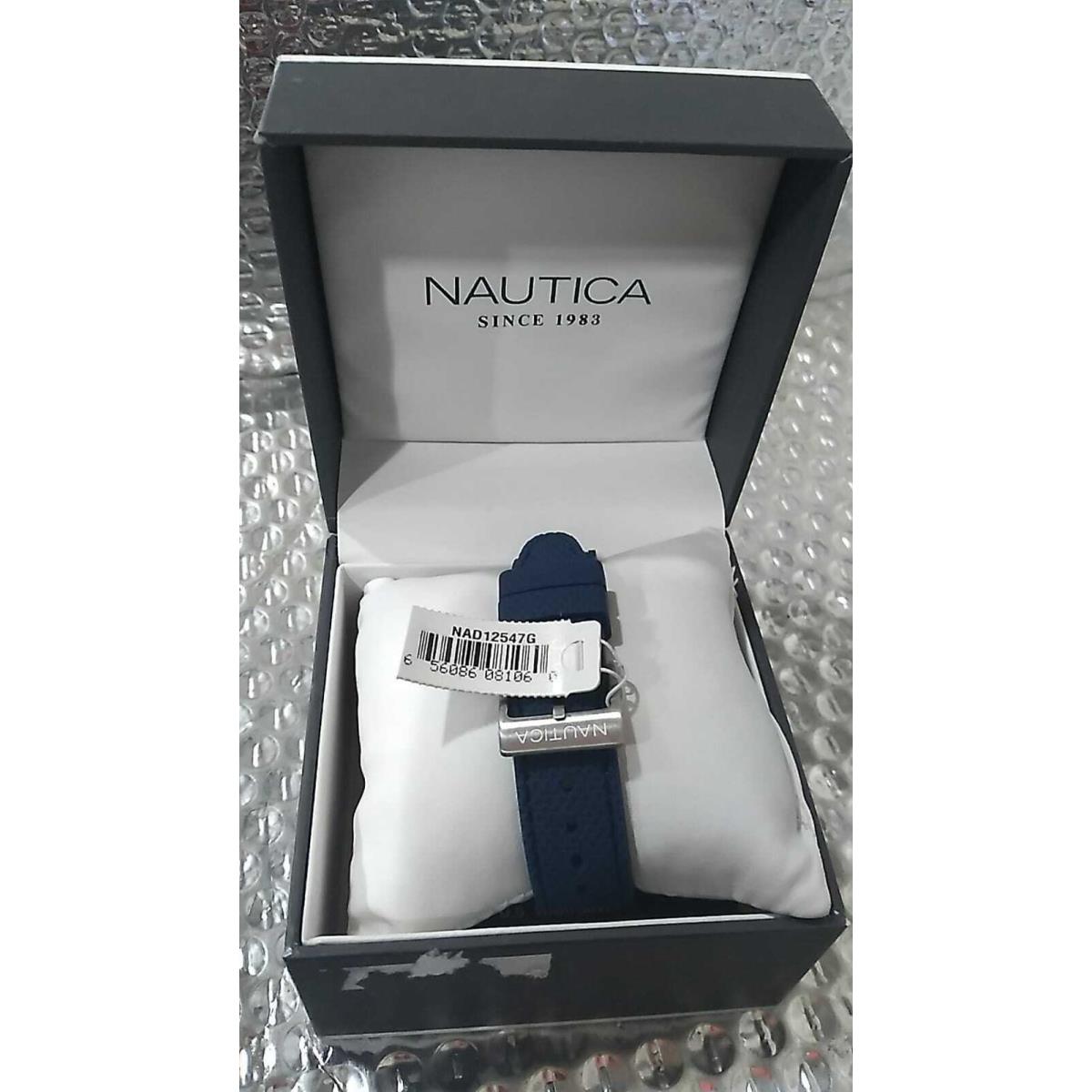 Nautica Watch Men`s NAD12547G Blue Band