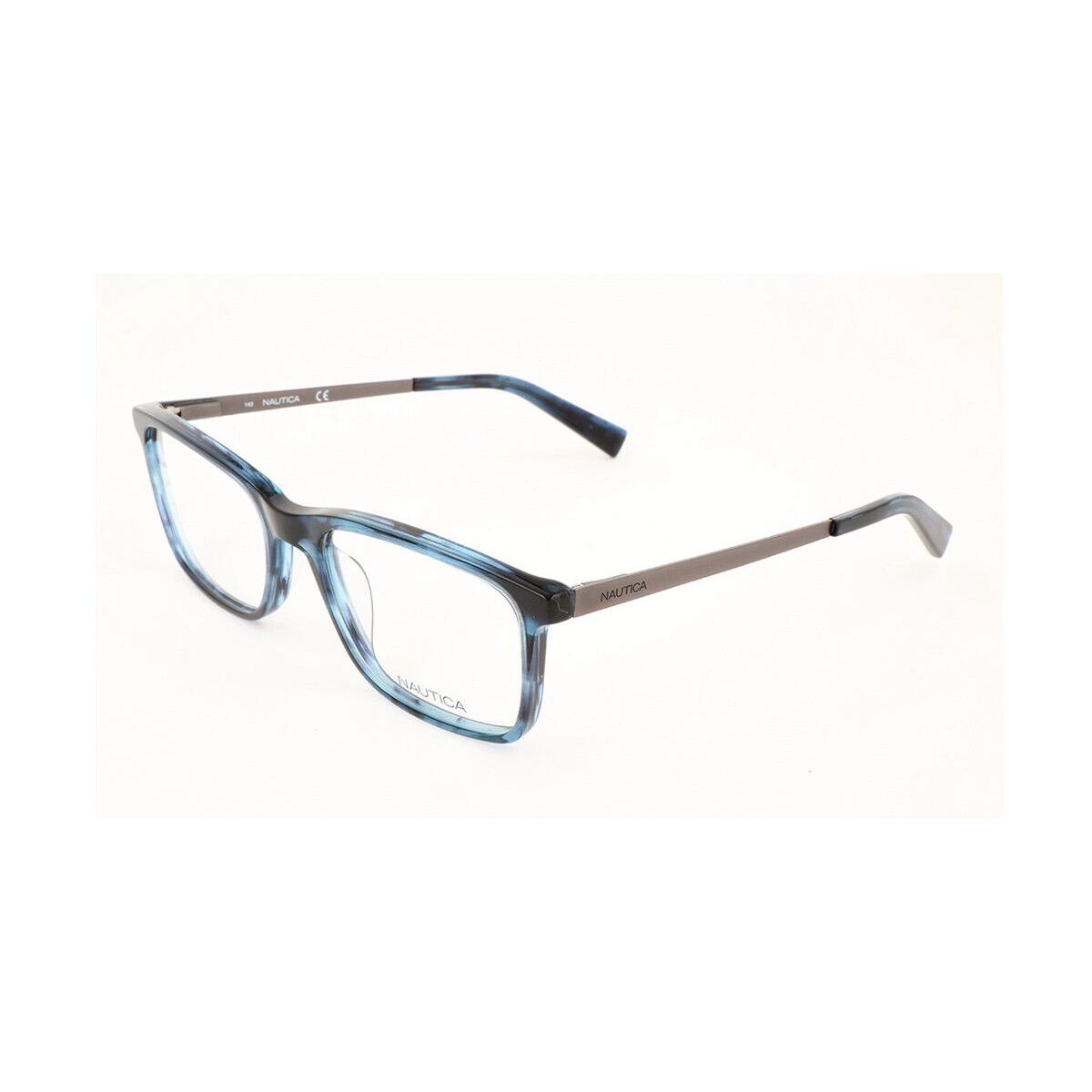 Nautica N8153 445 Blue Havana Eyeglasses 56mm with Nautica Case