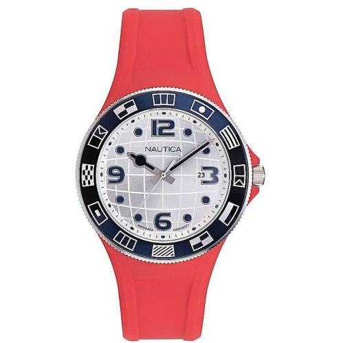 Men`s Nautica Lummus Beach 42mm Silicone Band Watch NAPLBS902