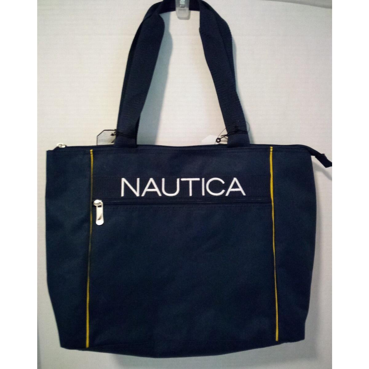 Nautica Hayes Point Boat Tote Navy/gold Travel Beach Tote