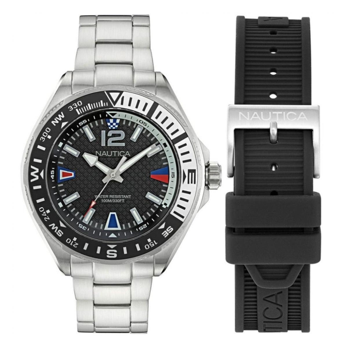 Watch Nautica NAPCWF303 Clearwater Beach Man 48mm Stainless Steel