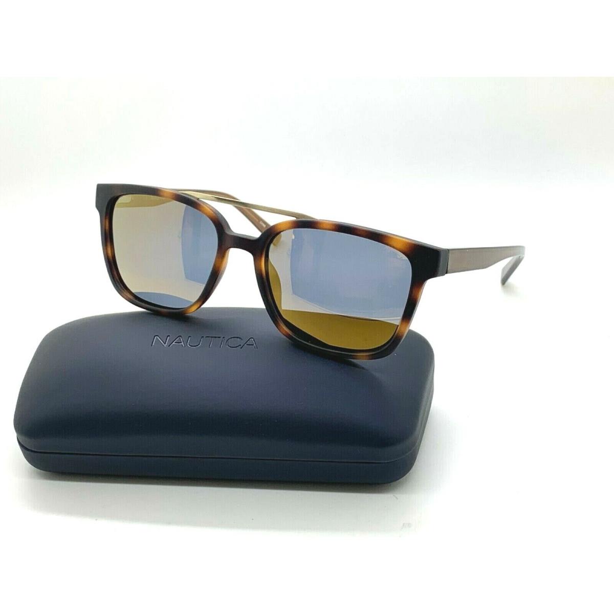 Nautica N6229S 215 Matte Dark Tortoise 56-18-145MM Polarized Sunglasses /case