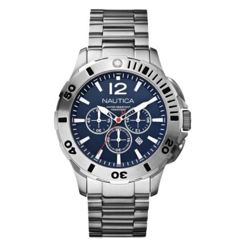 Nautica N19582G Bfd 101 Sporty Stainless Steel Bracelet Men`s Watch