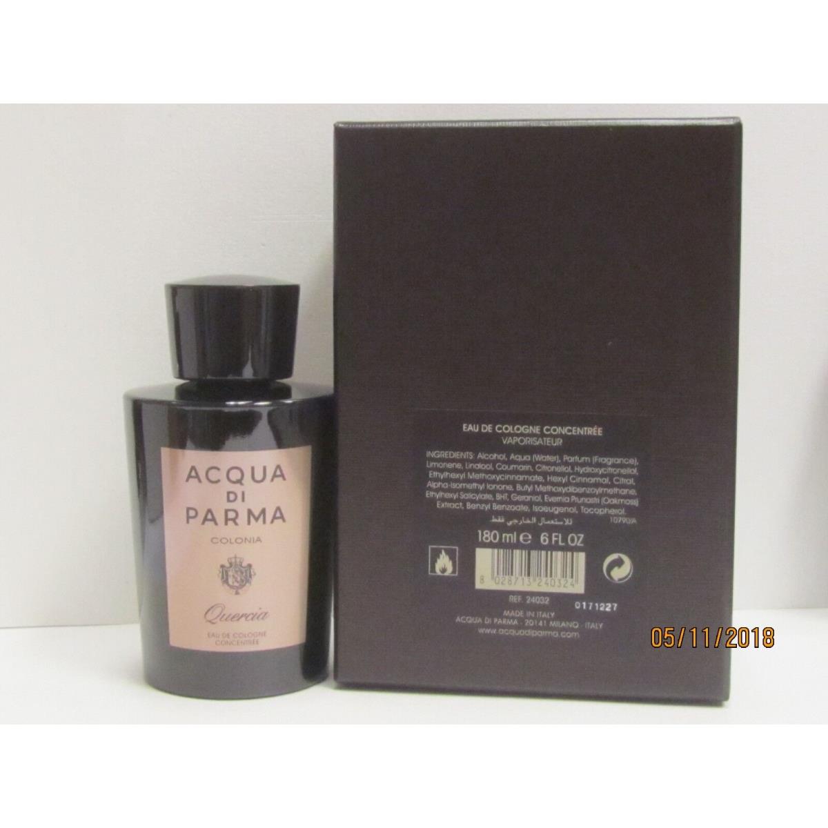 Acqua Di Parma Colonia Quercia For Men 6 oz Eau de Cologne Concentree Spray