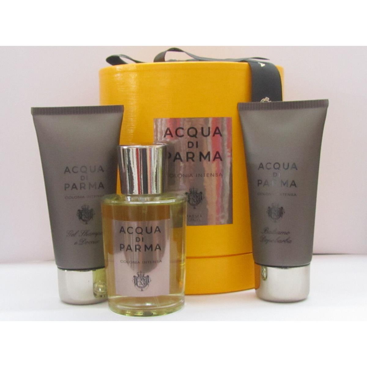 Acqua Di Parma Colonia Intensa Men Cologne 3 Pieces Set 3.4 oz Edc + Asb + Gel