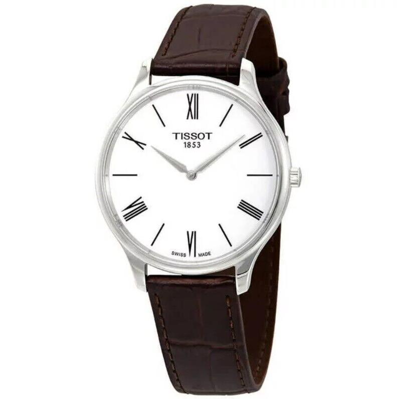 Tissot Men`s Tradition T063.409.16.018.00 5.5 Swiss Quartz Brown Leather Watch