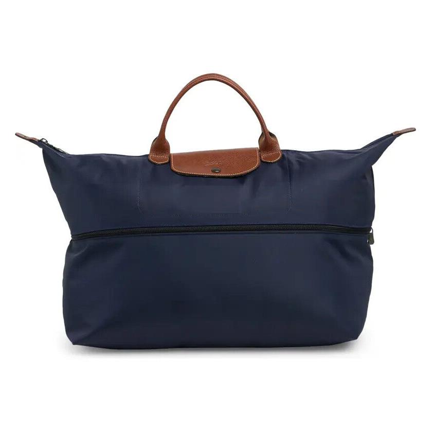 Longchamp Le Pliage Type L Weekender 18 Inch Travel Tote 1624089 Many Colors Navy/Beige (Expandable)