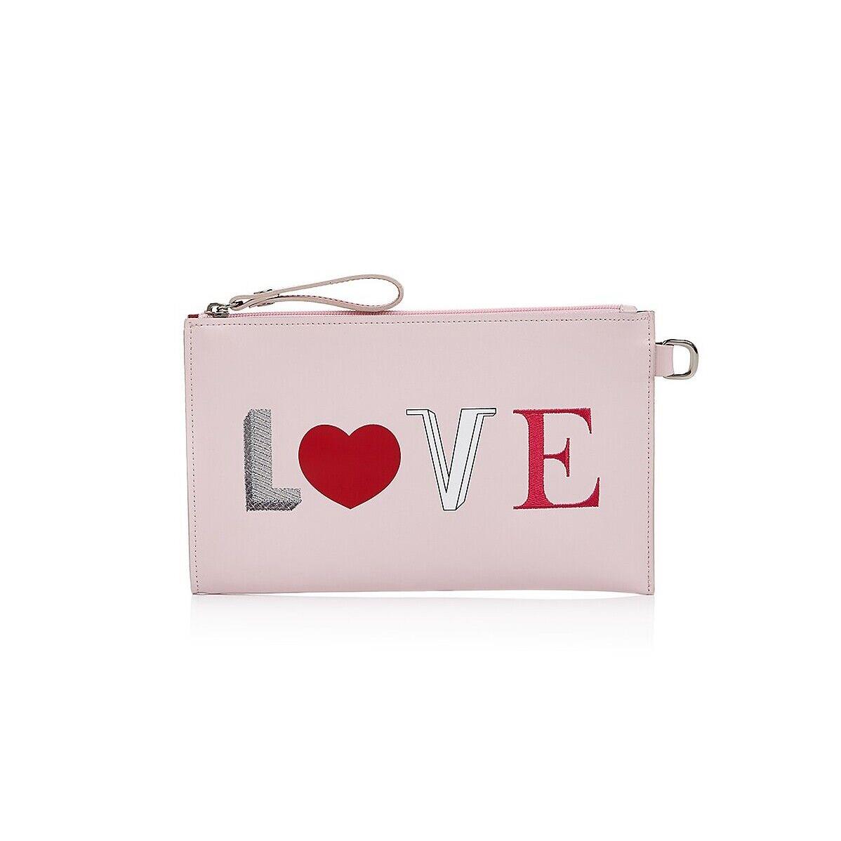 Longchamp Le Pliage Nylon Coin Purse Kiss Love Leather Clutches Kiss & Love Clutch - Pink