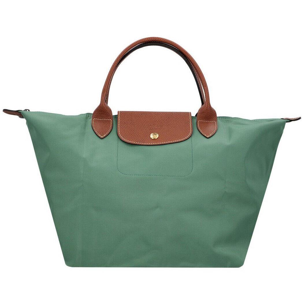 Longchamp Le Pliage Medium Short Handle Type M Tote L1623 Multi Color Authnt Sage