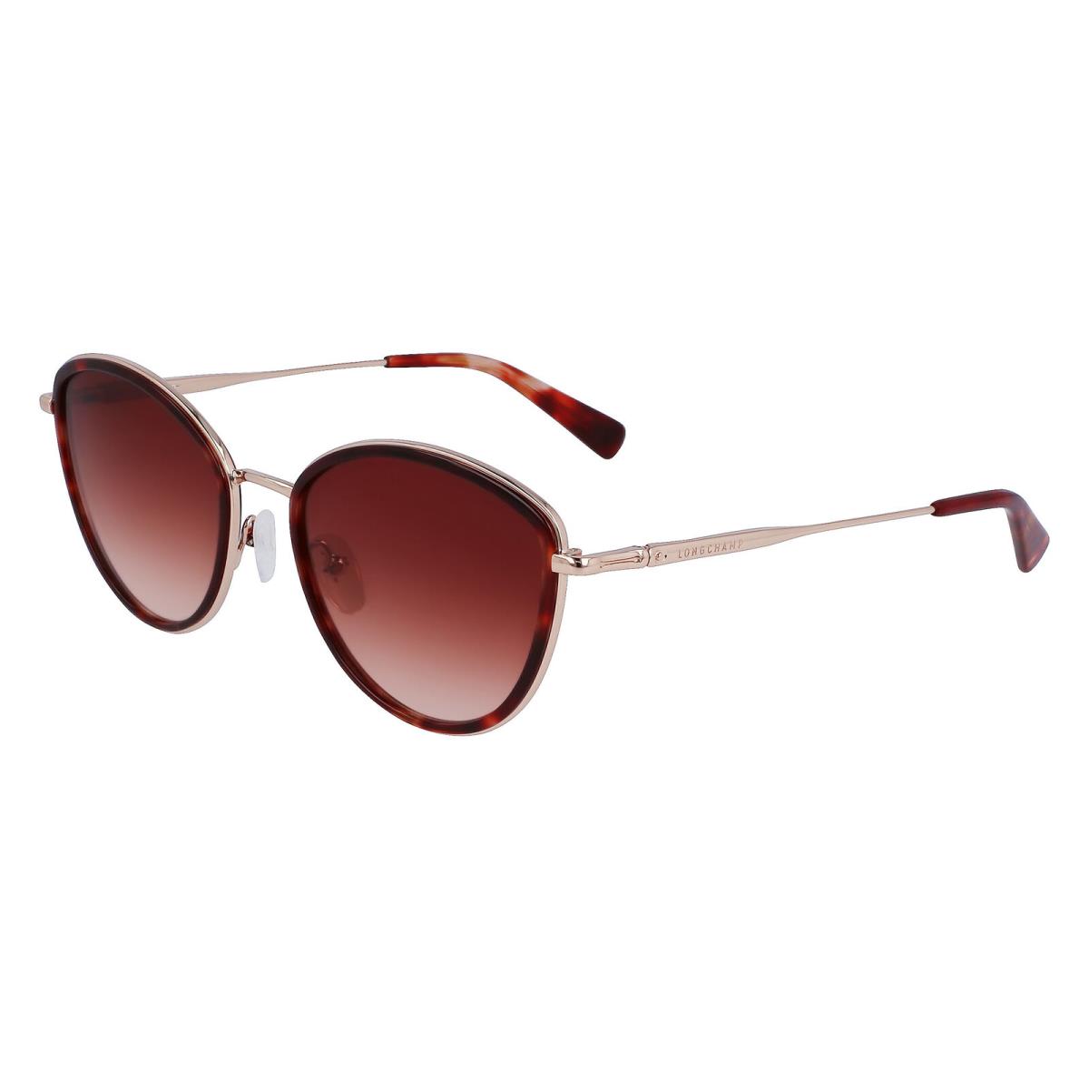 Longchamp LO170S Rose Gold Red Havana 612 Sunglasses