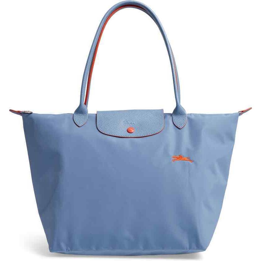 Longchamp Le Pliage Club Green Large Nylon Tote 1899 Multi Colors Blue Mist