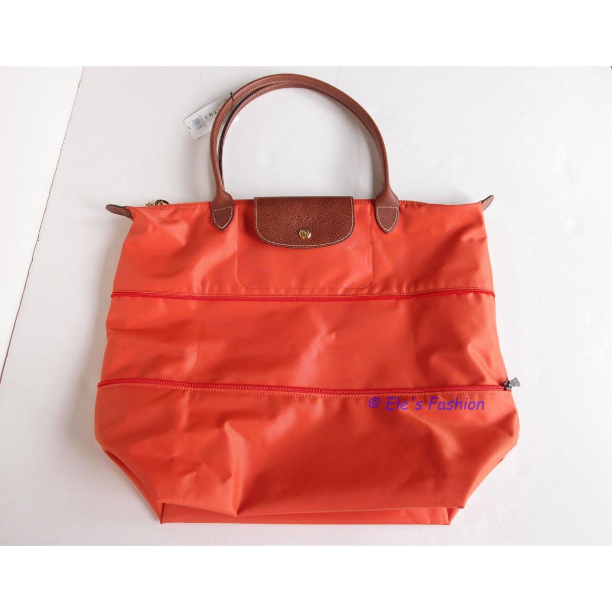 Longchamp  bag   - Marine - navy blue, Handle/Strap: Brown, Hardware: Multicolor 15