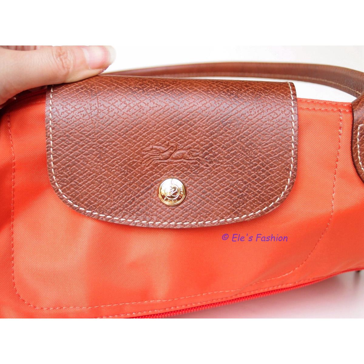Longchamp  bag   - Marine - navy blue, Handle/Strap: Brown, Hardware: Multicolor 19