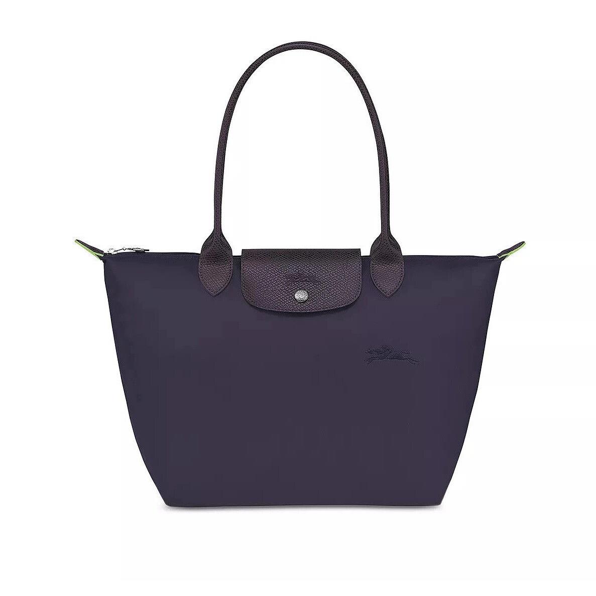 Longchamp Le Pliage Club Medium Small Nylon Shoulder Tote 2605 Many Colors Bilberry (recycled nylon)