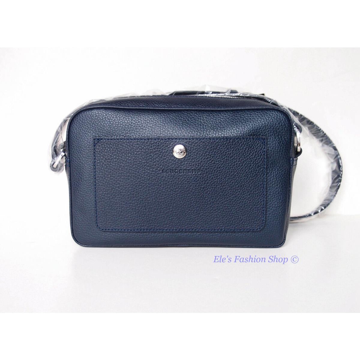 Longchamp Le Foulonne Leather Camera Bag Crossbody Black Navy Brown Beige Navy (made in France)